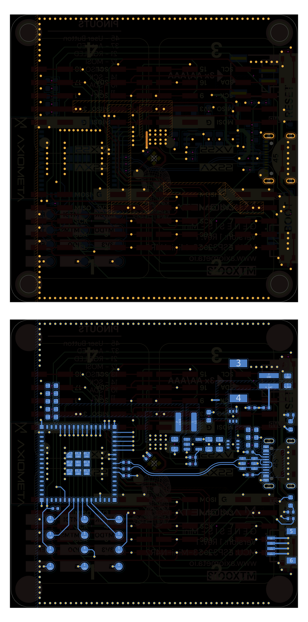 Axiometa Genesis Mini — Pcb back