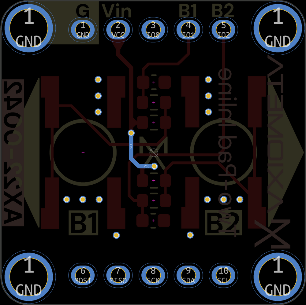 Two Pad (Inline) — PCB BACK