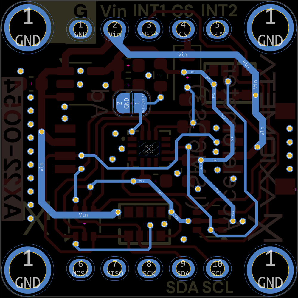 Accelerometer (LSM6DS3TR) — PCB BACK