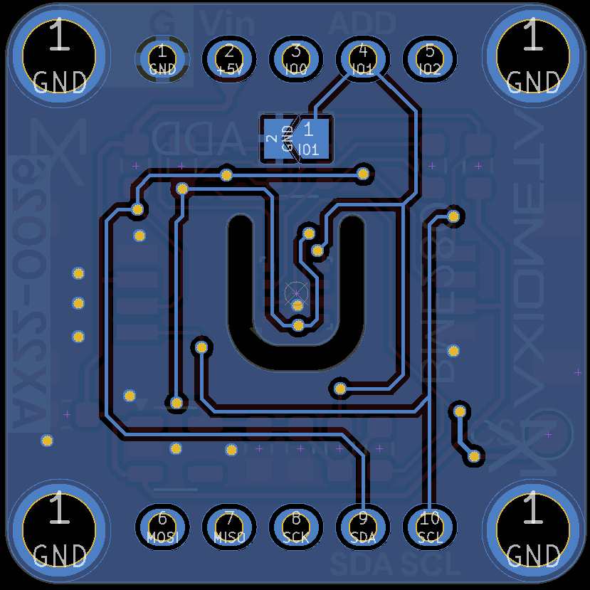Temperature, Pressure, & Humidity (BME280) — PCB BACK