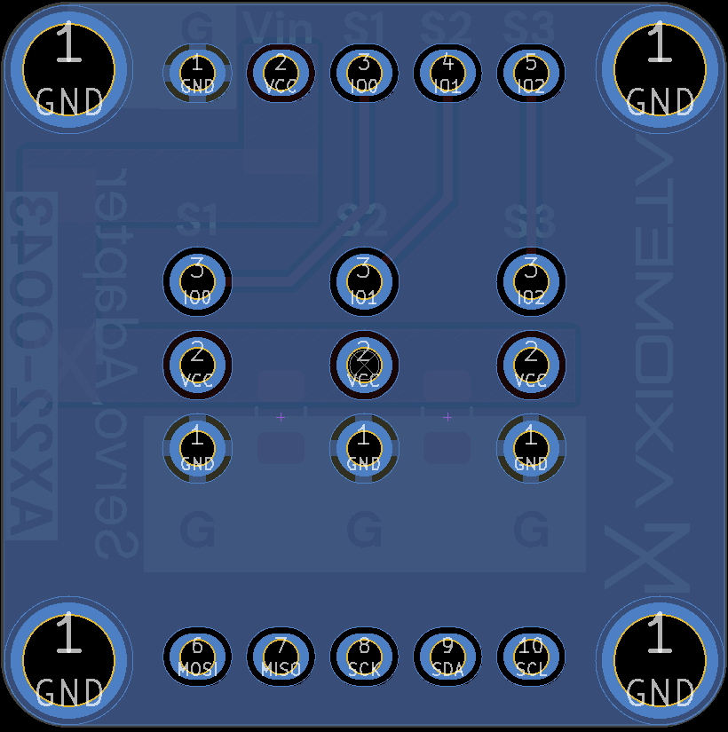 Servo Adapter (Internal Power) — PCB BACK