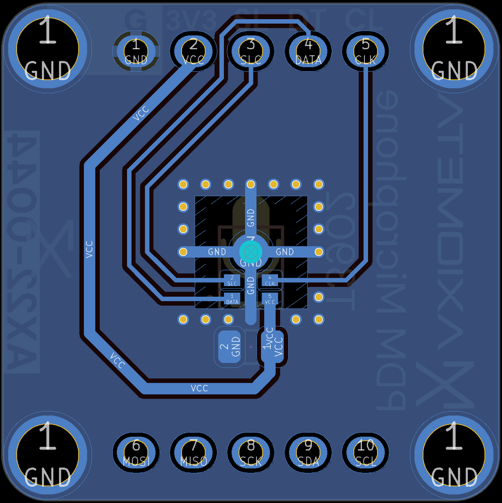 PDM Microphone (MMICT3902) — PCB BACK