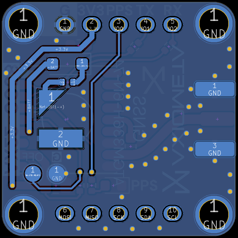 GPS Module (ATGM336H-6N-74) — PCB BACK