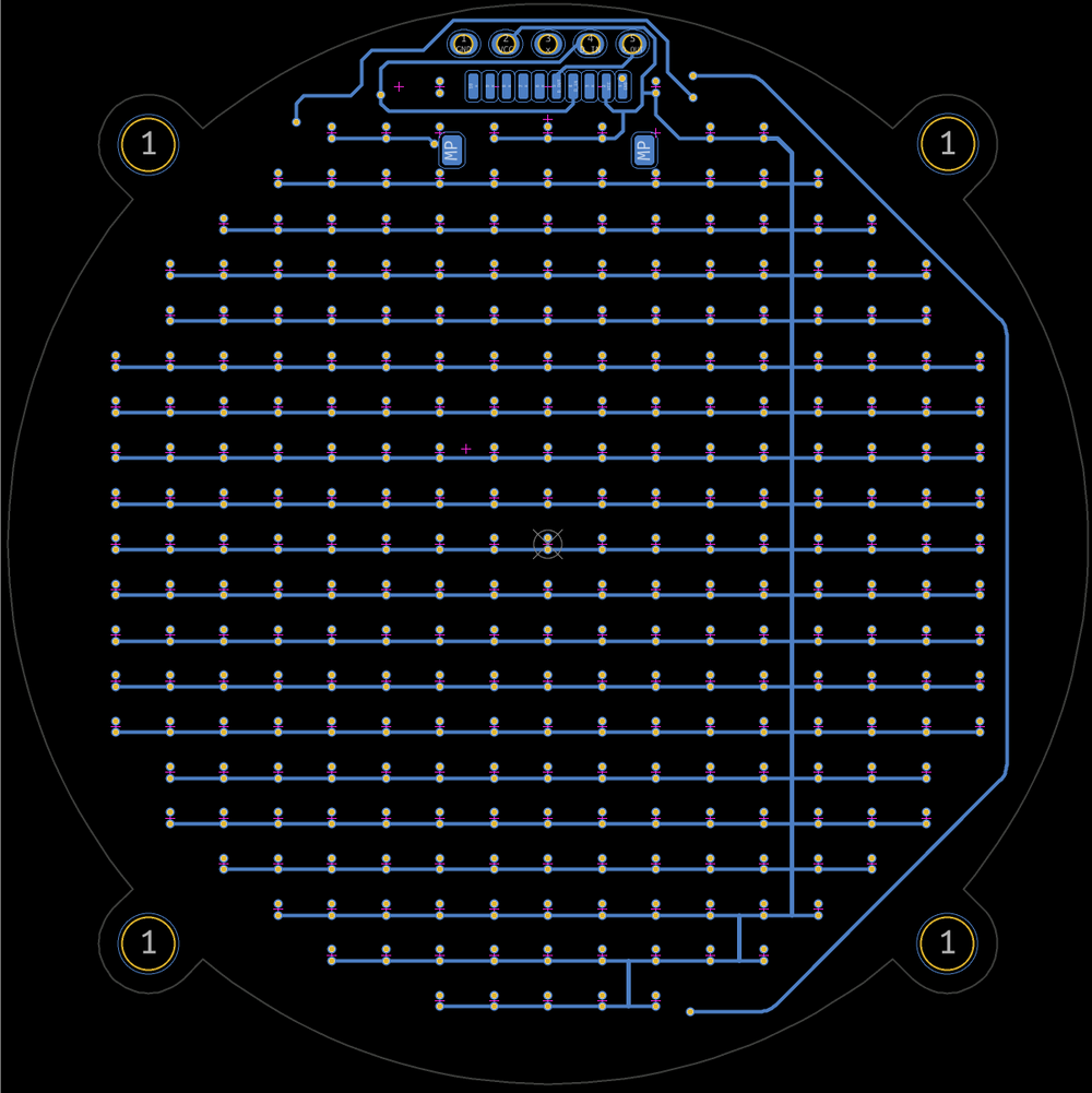Round 289x NeoPixel Display — PCB BACK