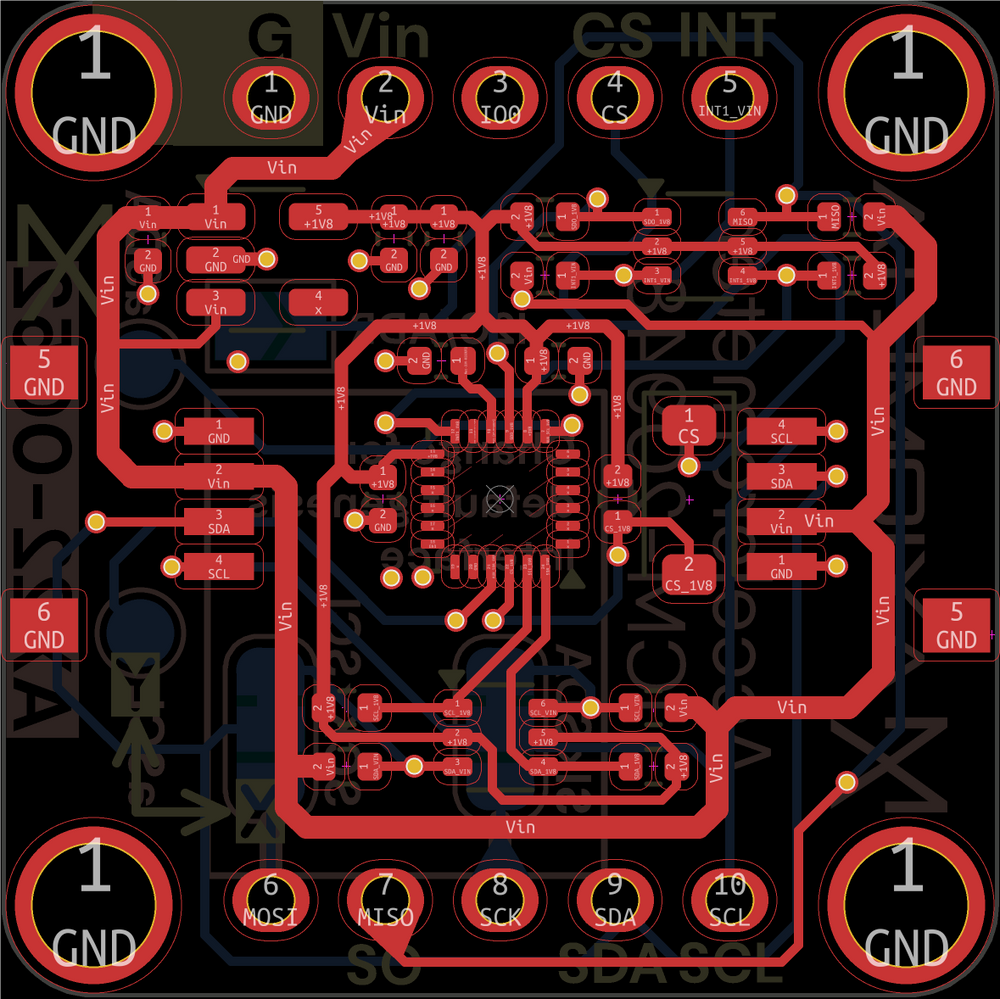 Accelerometer (ICM-20948) — PCB FRONT