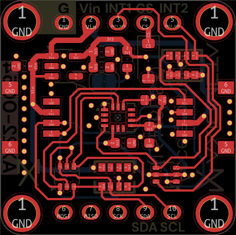 Accelerometer (LSM6DS3TR) — PCB FRONT