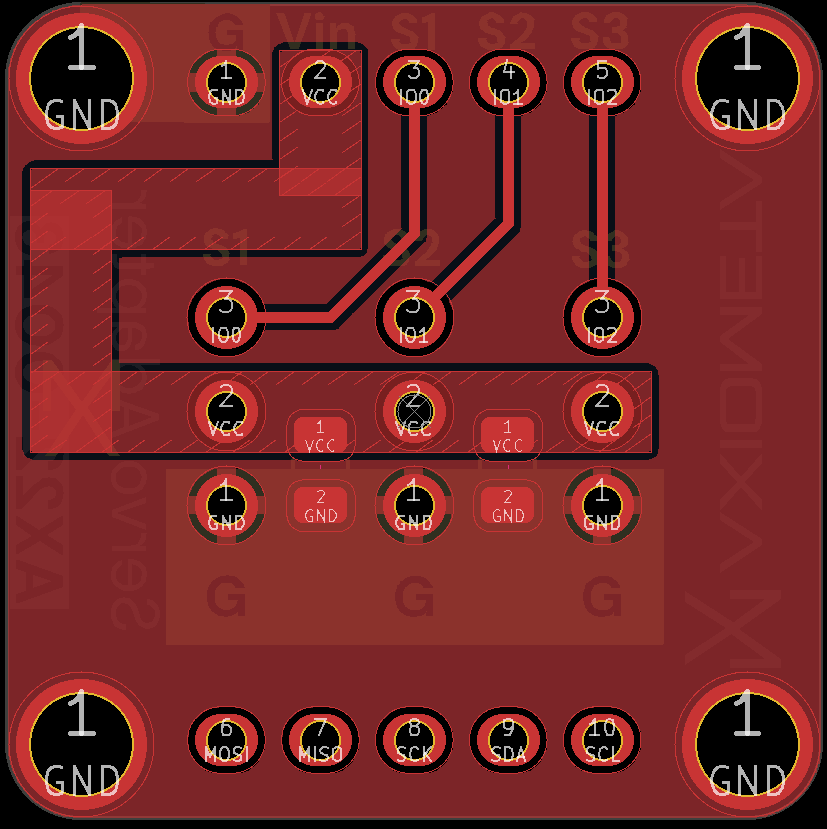 Servo Adapter (Internal Power) — PCB FRONT