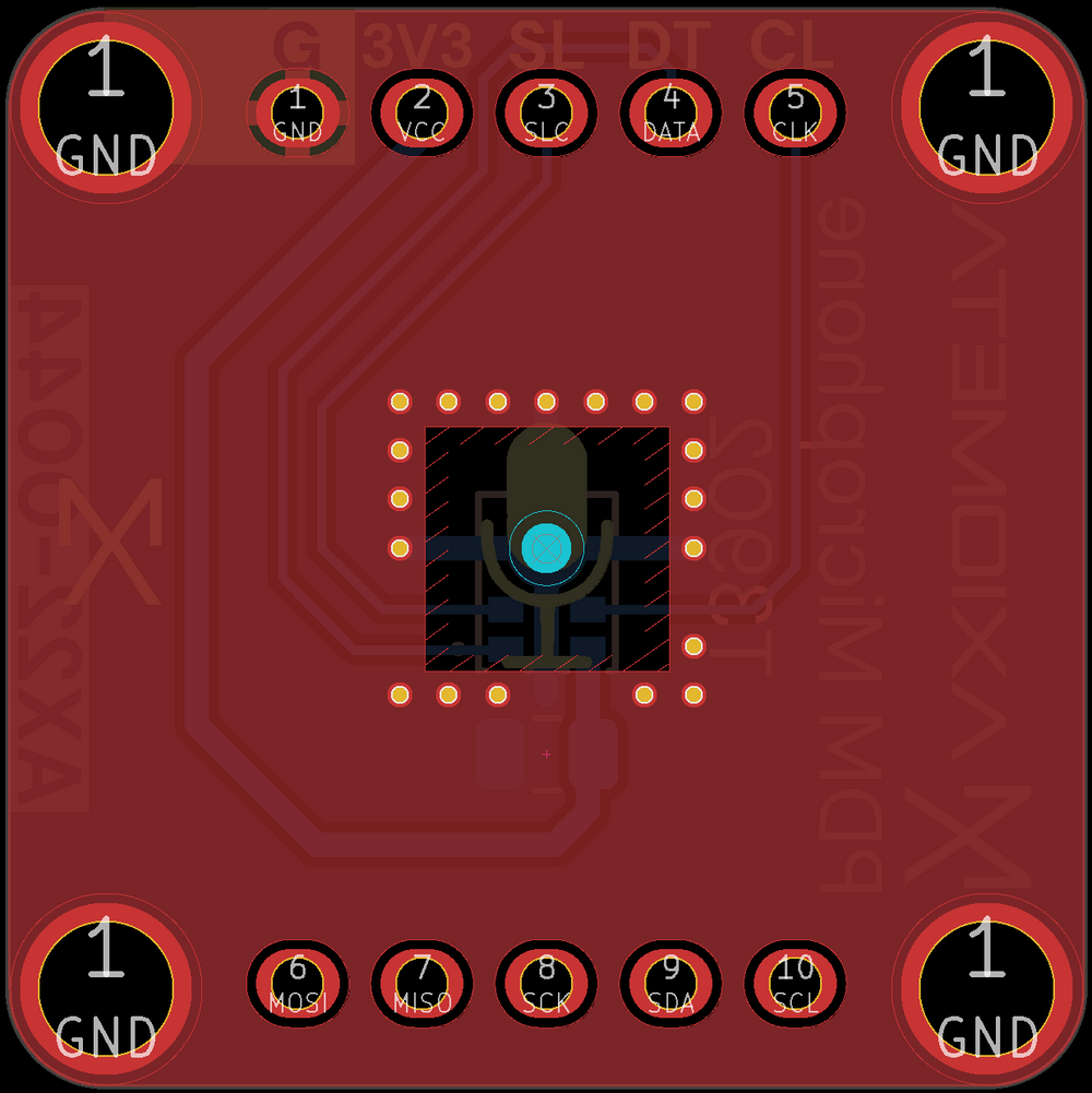 PDM Microphone (MMICT3902) — PCB FRONT